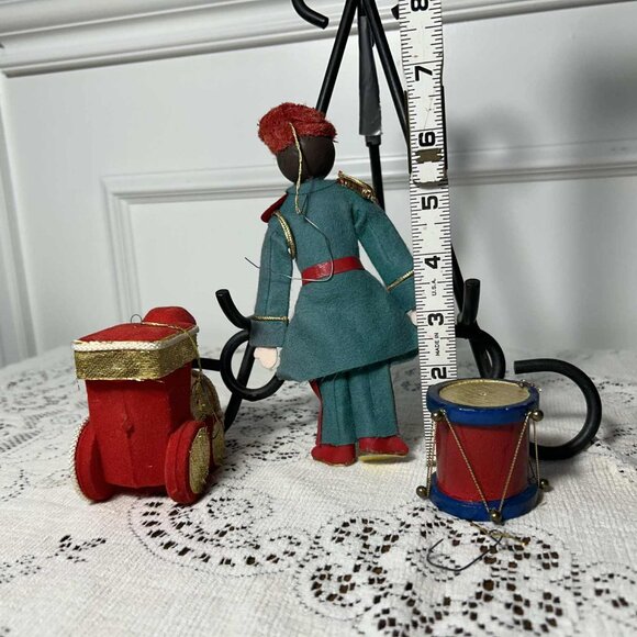 Vintage Russian felt soldier Christmas ornament plus - Picture 9 of 10